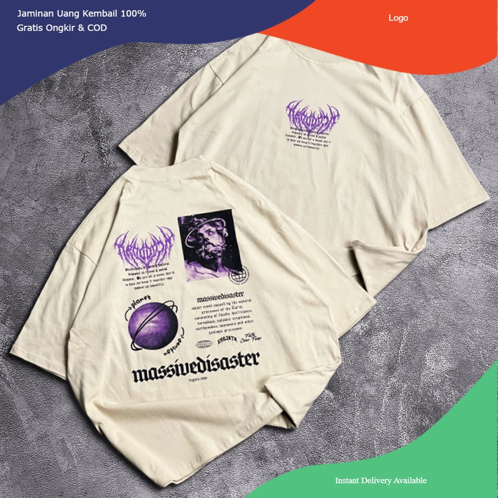 [Oversize] BAJU KAOS OVERSIZE / OVERSIZE T-SHIRT "massive" promo spesial harga murah