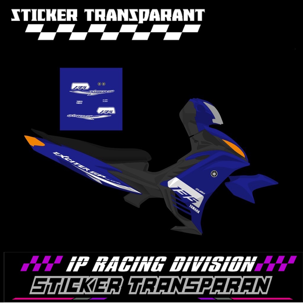 STRIPING STIKER TRANSPARAN  MX NEW 135 EXCITER GP