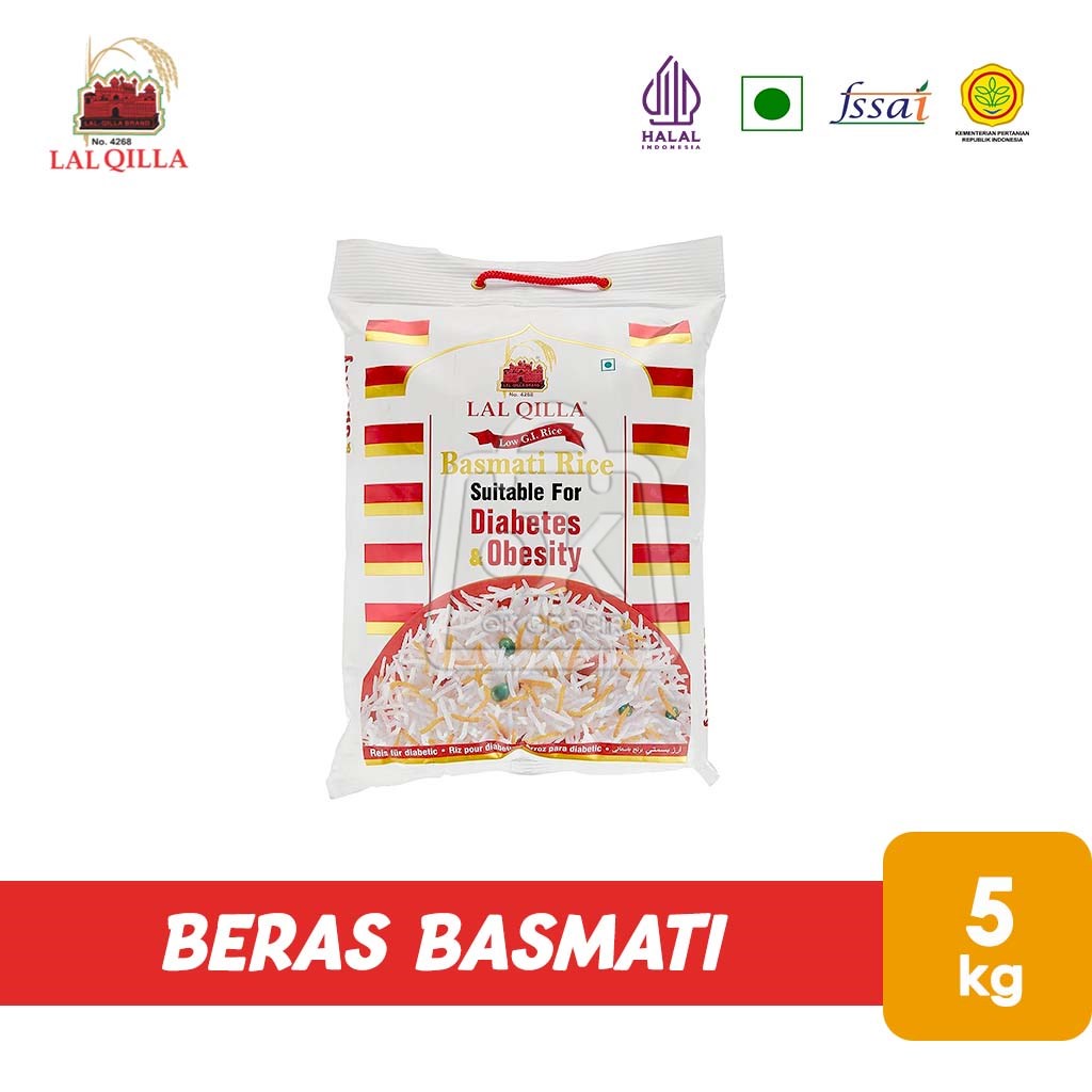 

Beras Basmati Lal Qilla For Diabetes & Obesity Low GI Rice (Asli 5 kg)