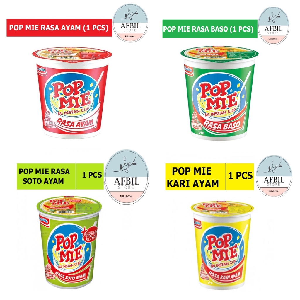 

Popmie Jumbo - Ayam, Kari, Bakso