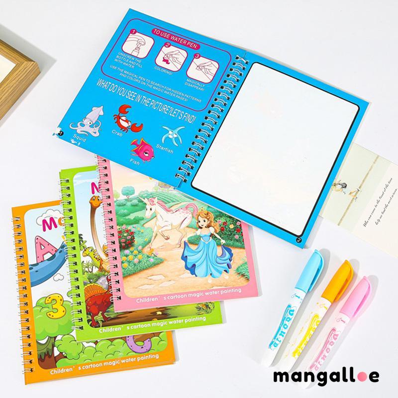 

Versi Bahasa Inggris Bahasa Asing Buku Lukisan Air Dapat Digunakan Kembali Anak-anak Papan Gambar Buku Ajaib -MG