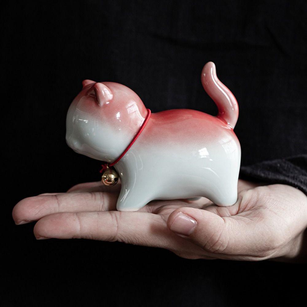 [Elegan] Patung Hewan Peliharaan Teh Mobil Rumah Tanah Liat Ungu Aksesoris Teh Hias Cina