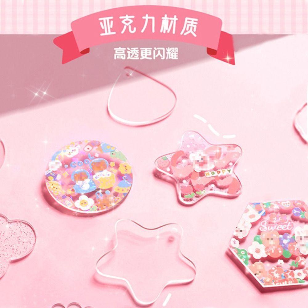 Mxbeauty Guka Sticker Set Mainan Anak Perempuan Lengkap Kotak Penyimpanan Scrapbooking Stiker DIY Bahan Kotak Penyimpanan Tangan Bahan Akun DIY Keyring Goo Card Sticker Set