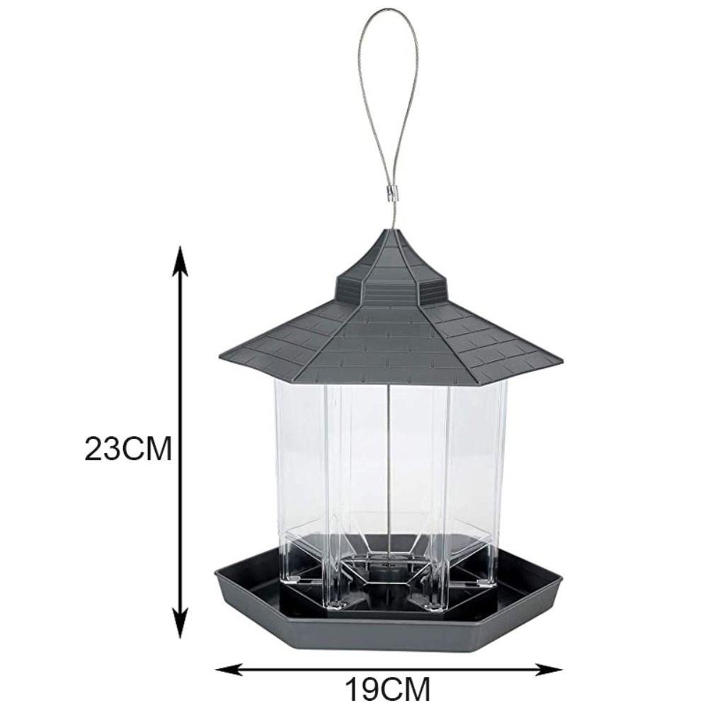 TOP Hanging Wild Bird Feeder Hexagonal Untuk Taman Outdoor Kebun Halaman Feeder Gantung Holder