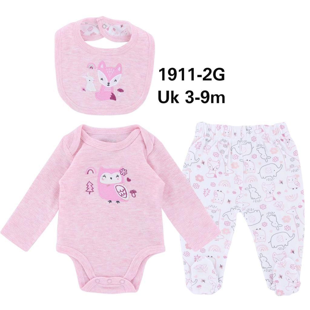 CL 3PCS SET BODYSUIT PANJANG + SLUBBER / JUMPER BAYI