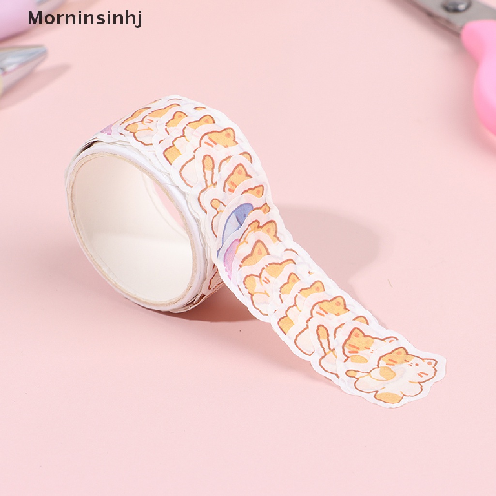 Mornin 100Pcs/Roll Washi Paper Kawaii Kartun Hewan Washi Masking Tapes Untuk Scrapbook id