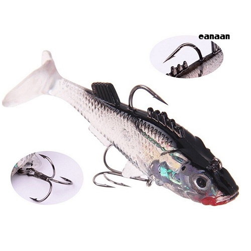 Cnn-7.6 Cm Soft Lures PVC Awet Bass Trout Shad Engkol Cacing Pancing Umpan Tajam