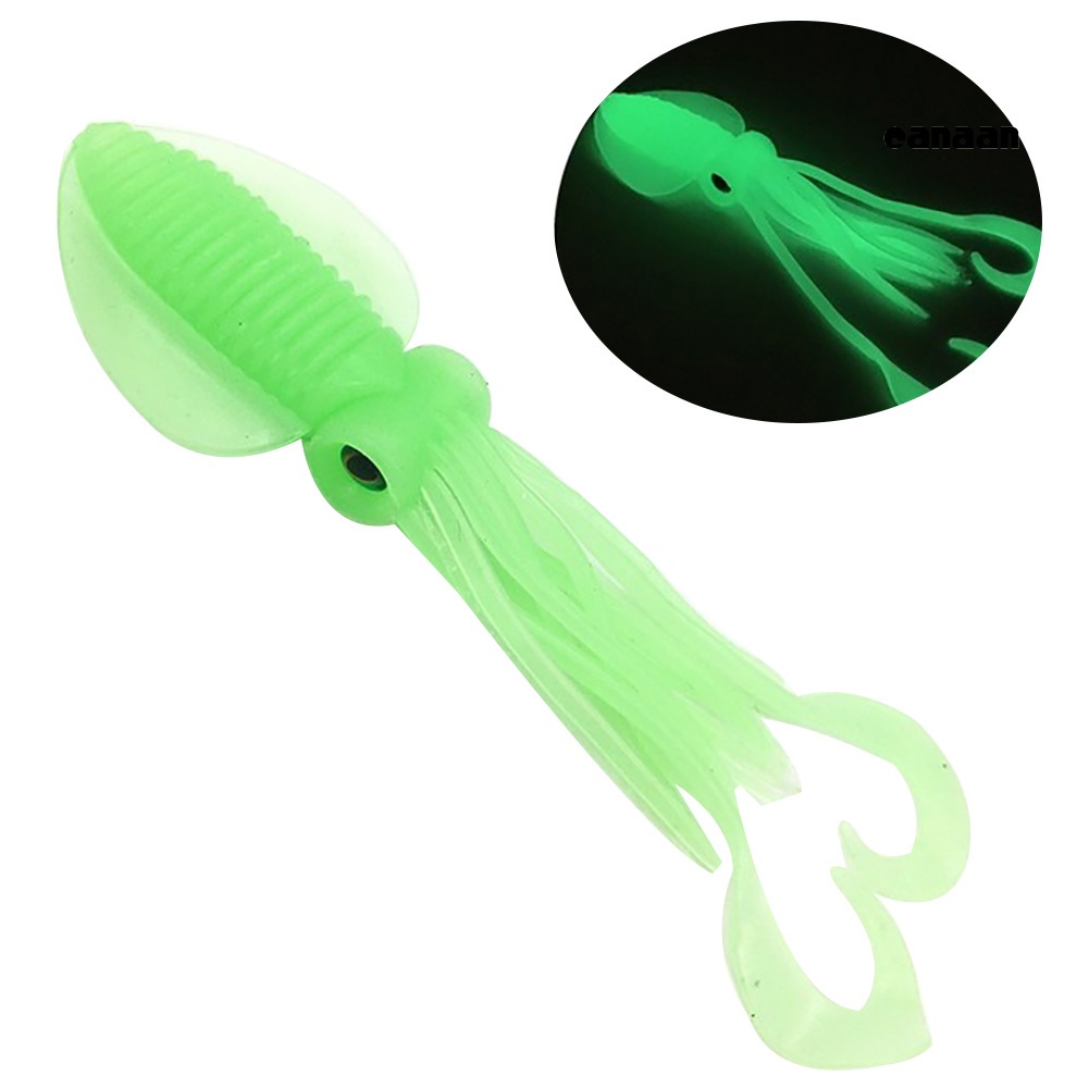 Cnn-5pcs 12 /15 /18cm Memancing Umpan Lembut Luminous Squid Jig Tuna Gurita Umpan Set