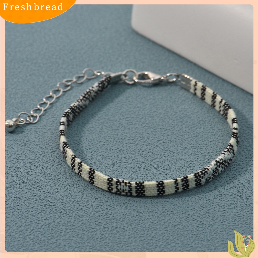 &lt; Freshbread &gt; Braided Gelang Bohemian Etnik Anyaman Adjustable Geometris Hias Hadiah Wanita Warna-Warni Tali Bangle Pergelangan Tangan Aksesoris Untuk Pakaian Sehari-Hari