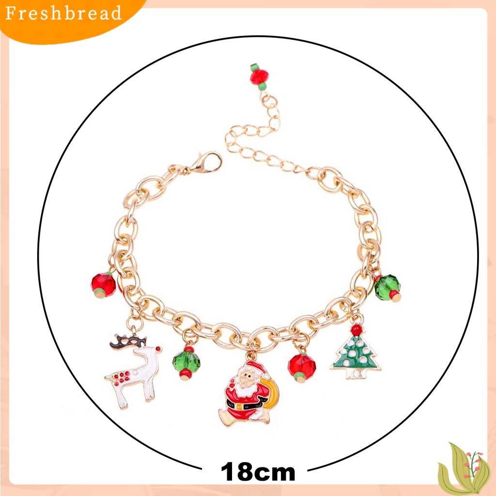 &lt; Freshbread &gt; Gelang Cuff Bangle Rantai Santa Clause Kreatif Halus Untuk Natal