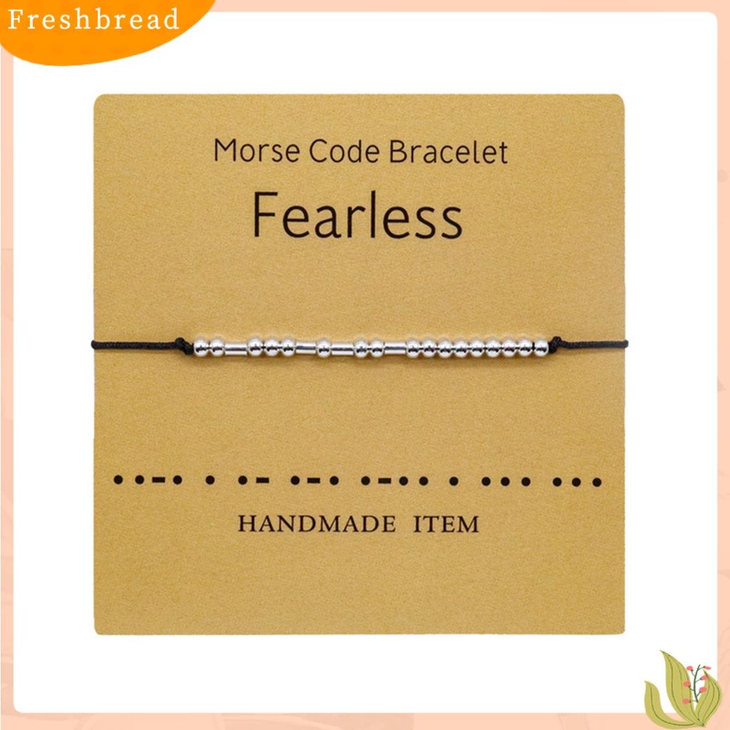 &lt; Freshbread &gt; Unisex Fashion Adjustable Morse Kode Gelang Persahabatan Perhiasan Dekorasi