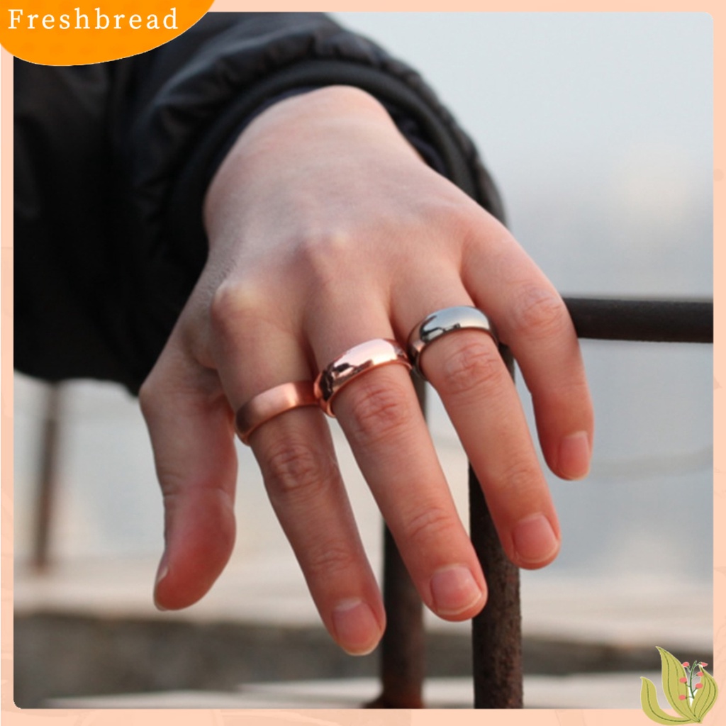 &lt; Freshbread &gt; Pria Cincin Pembukaan ic Perhiasan Electroplating Geometris Jari Cincin Hadiah Ulang Tahun