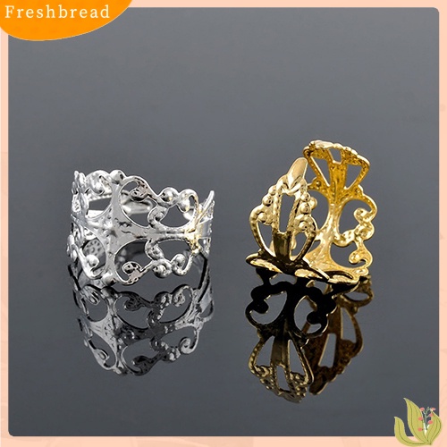 &lt; Freshbread &gt; Fashion Wanita Berongga Adjustable Perhiasan Pantai Cincin Ujung Terbuka Untuk Hadiah Pesta