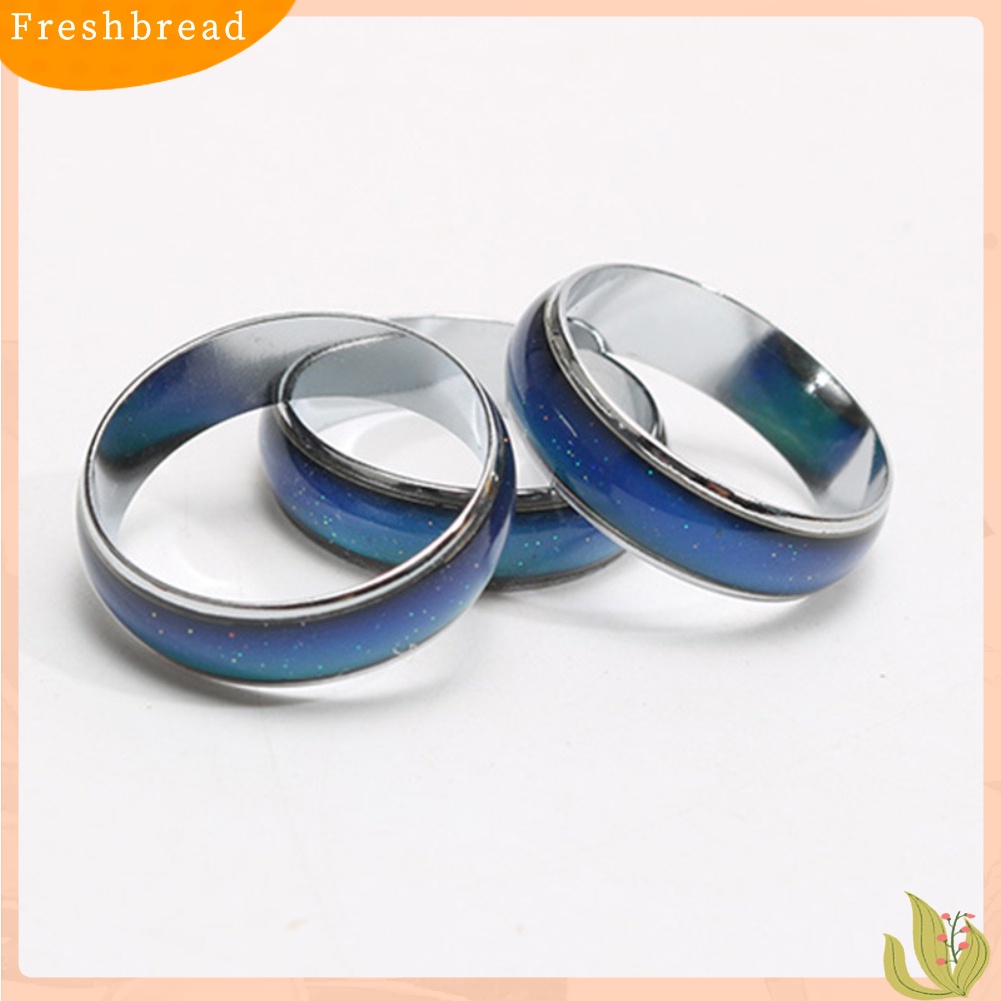 &lt; Freshbread &gt; Unisex Berubah Warna Band Emosi Perasaan Suasana Hati Suhu Cincin Perhiasan Hadiah