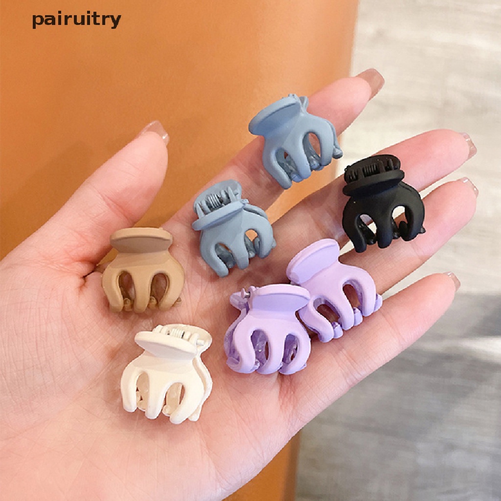 Prt 10pcs Matte Plastik Mini Rambut Cakar Klip Bayi Insang Manis Kecil Jepit Rambut Hairgrips Barrettes Hiasan Kepala Aksesoris Fashion PRT