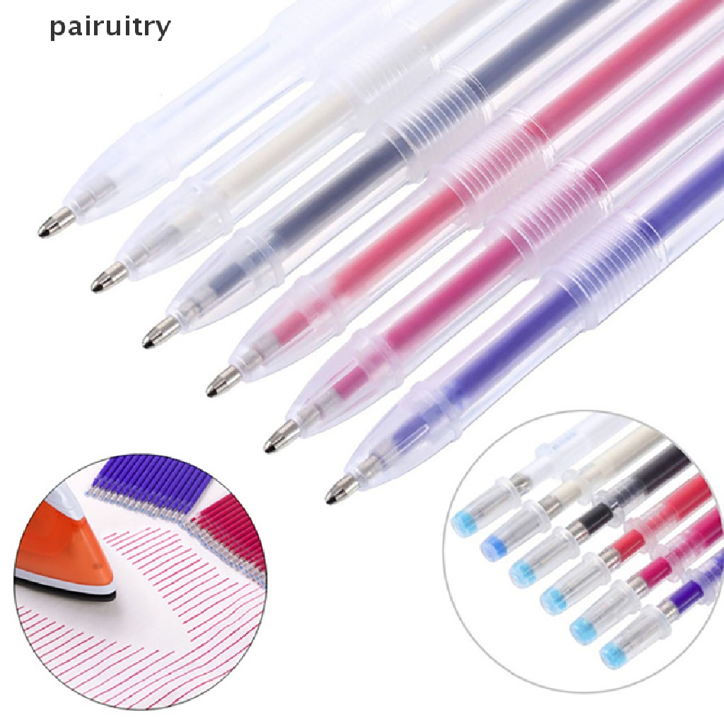 Prt 10pcs Pen Dapat Dihapus Suhu Tinggi Penghilang Penanda Kain Tailoring PRT