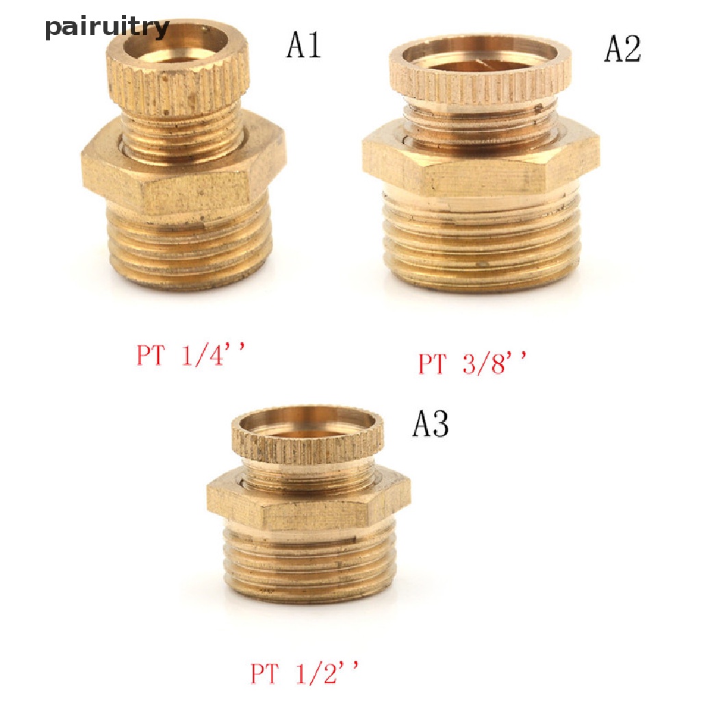 Prt Kompresor Angin Male Drat Water Drain Valve Kuningan Nada PT 1per2 ''3/8'' 1/4 ''PRT