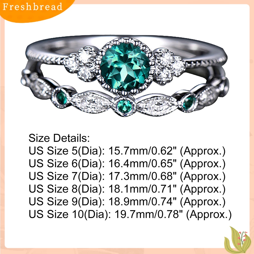 &lt; Freshbread &gt; 2Pcs Perhiasan Jari Dual Type Tidak Alergi Tahan Lama Fashion Cycle Ring Untuk Hadiah