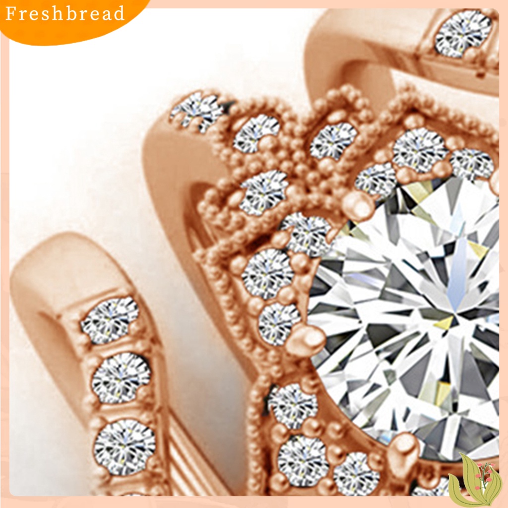 &lt; Freshbread &gt; 3Pcs/Set Cincin Set Bentuk Bunga Perhiasan Indah Wanita Bridal Engagement Ring Untuk Pacaran