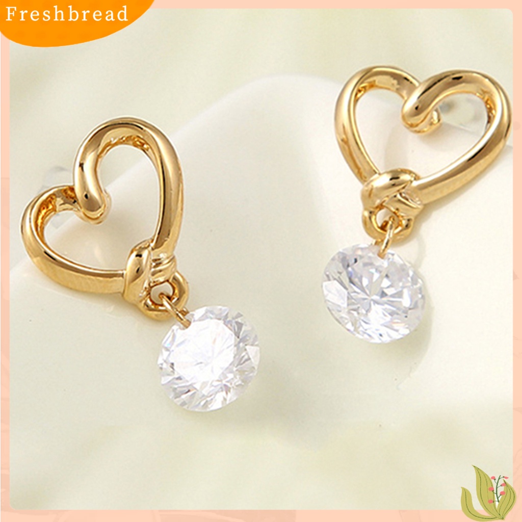 &lt; Freshbread &gt; Anting Ikatan Simpul Desain Mutiara Imitasi Perhiasan Alloy Yang Indah Hadiah Ear Stud Untuk Pesta