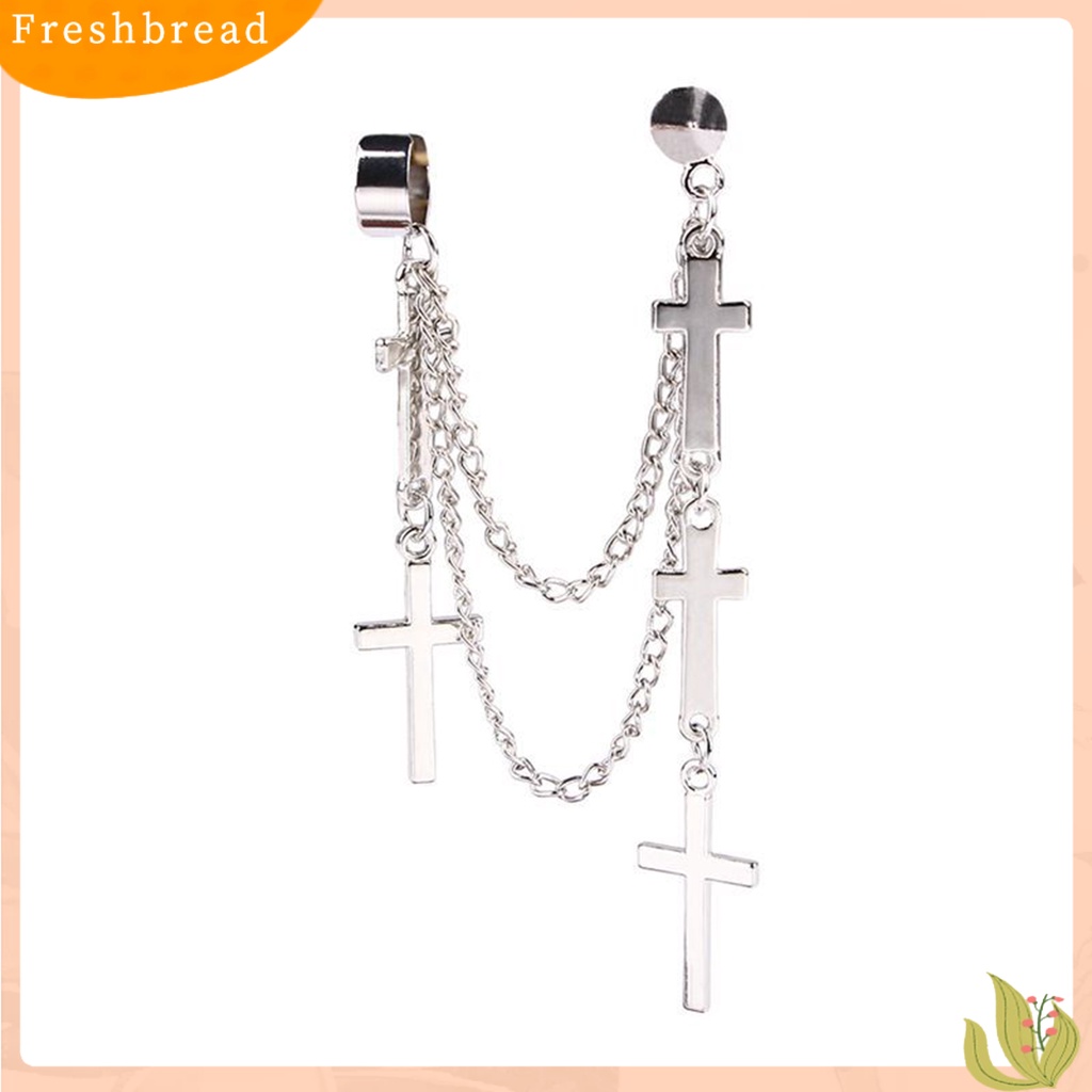 &lt; Freshbread &gt; Anting Jumbai Desain Bahan Alloy Tahan Lama Gaya Punk Anting Tanpa Lubang Telinga Untuk Wisuda