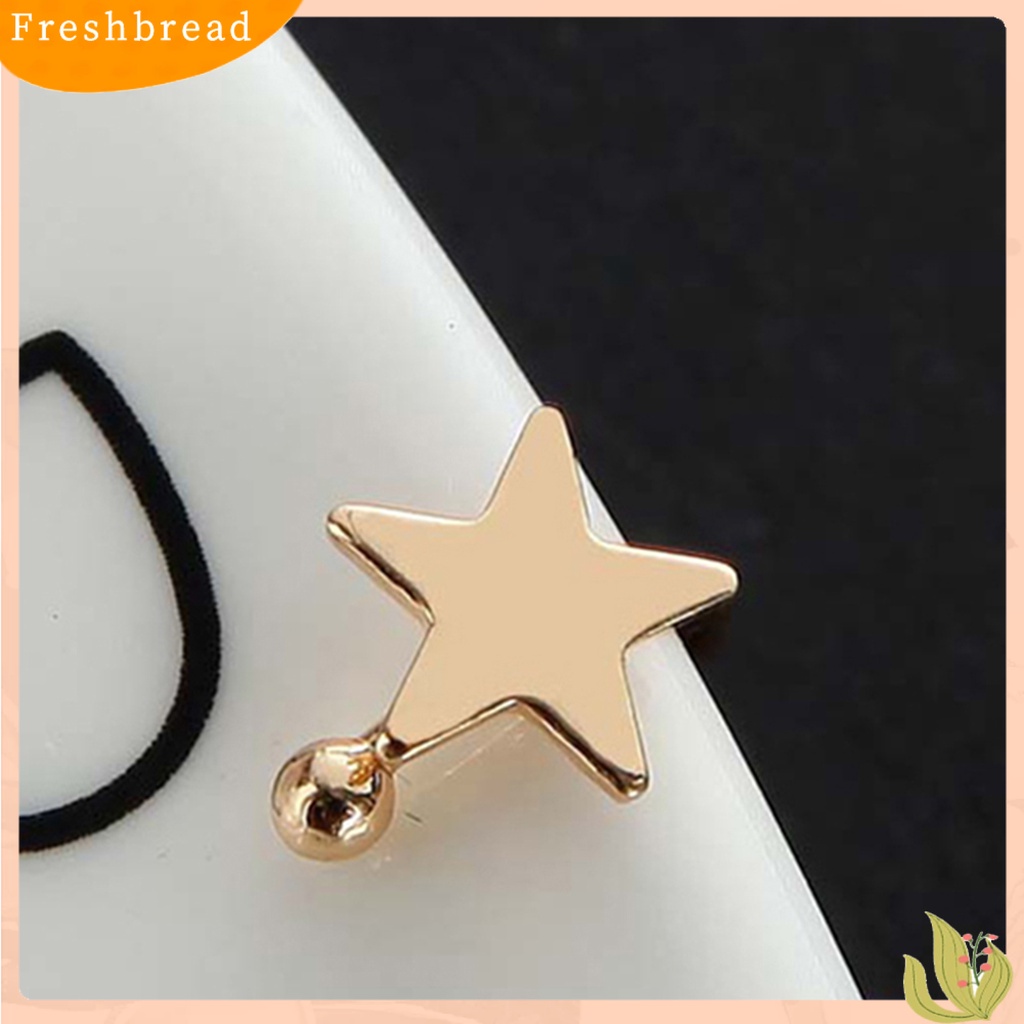 &lt; Freshbread &gt; Anting Indah Non Tindik Alloy Hati Bintang Segitiga Bulan Wanita Klip Manset Telinga Untuk Pesta