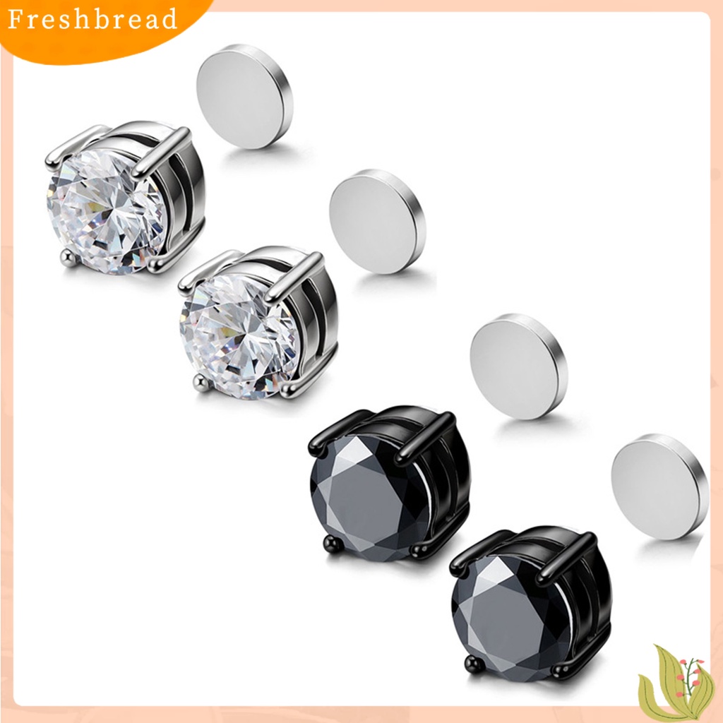 &lt; Freshbread &gt; 1Pc Klip Telinga Non Piercing Tidak Sakit ic Geometris Kilau Terang Wanita Pria Cubic Zirconia Klip Anting Perhiasan Dekorasi Hadiah Untuk Pesta