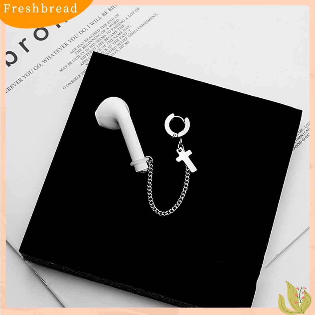 &lt; Freshbread &gt; 1pc Anting Anti Hilang Universal Cocok Mudah Digunakan Tali Anting Earphone Stainless Steel Non-slip Untuk Pakaian Sehari-Hari