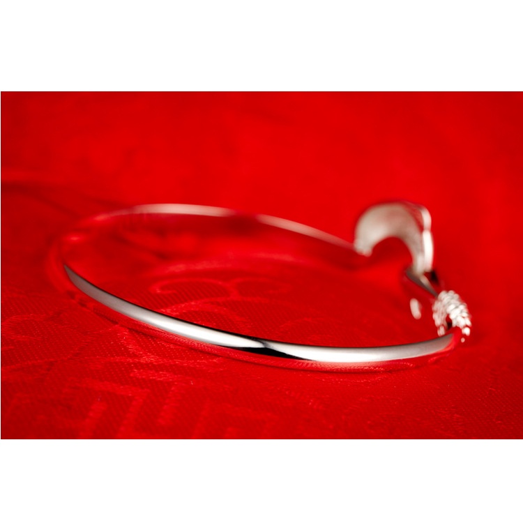 Goldkingdom Aksesoris Perhiasan Fashion Ready Stock Perhiasan Korea Berlapis Perak Dolphin Gelang Fashion Korea Gelang Perak