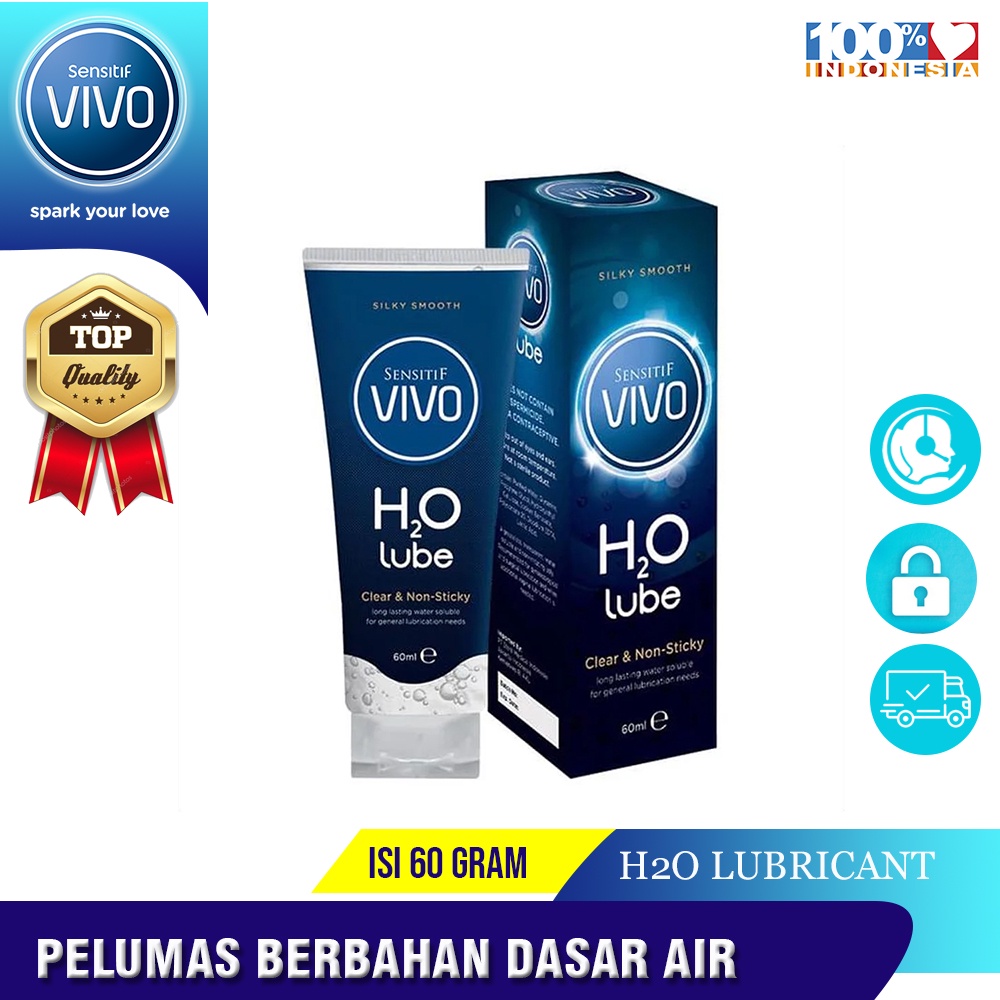 New Stock Pelumas Gel Ber Bahan Dasar Air-Lubricant Pelicin -Vagina-Wanita- Vivo H2o Tidak