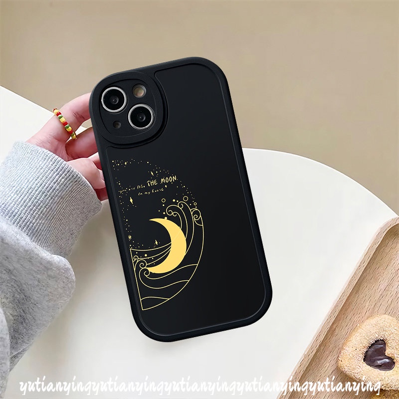 Simple The Moon Sun Casing Silikon Lembut Realme C53 C30 C55 C35 C31 10 Pro Plus C12 C11 5i 7i 6s 9i 5 6i C25Y C25s 8 C15 6 8i 8Pro C21 GT C2 C20A C3 C20 C21Y C17 C17 Sarung Couple