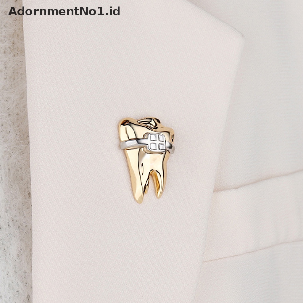 [AdornmentNo1] Unisex Care Tooth Bros Pin Kerah Ransel Seragam Ornamen [ID]