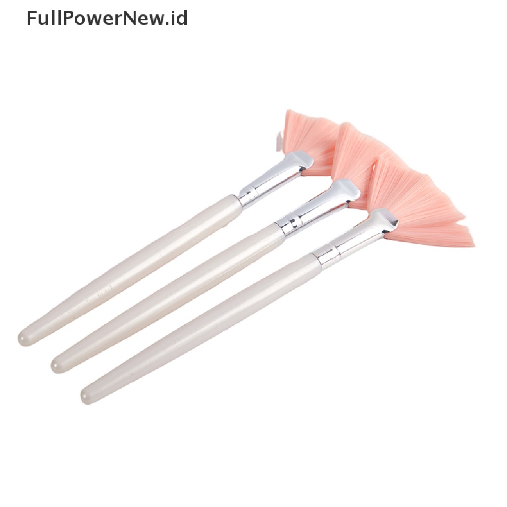 Power 3Pcs Kuas Masker Wajah Brush Makeup Alat Kosmetik Dengan Handle Plastik Bening ID