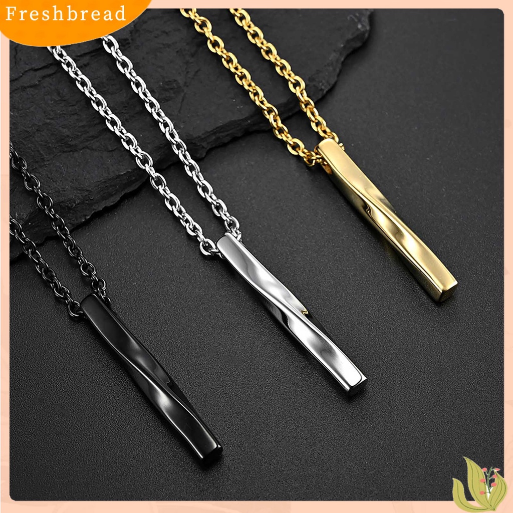 {In Stock} Kalung Pria Bentuk Persegi Panjang Spiral Perhiasan Liontin Pria Gaya Hip Hop Untuk Pakaian Sehari-Hari