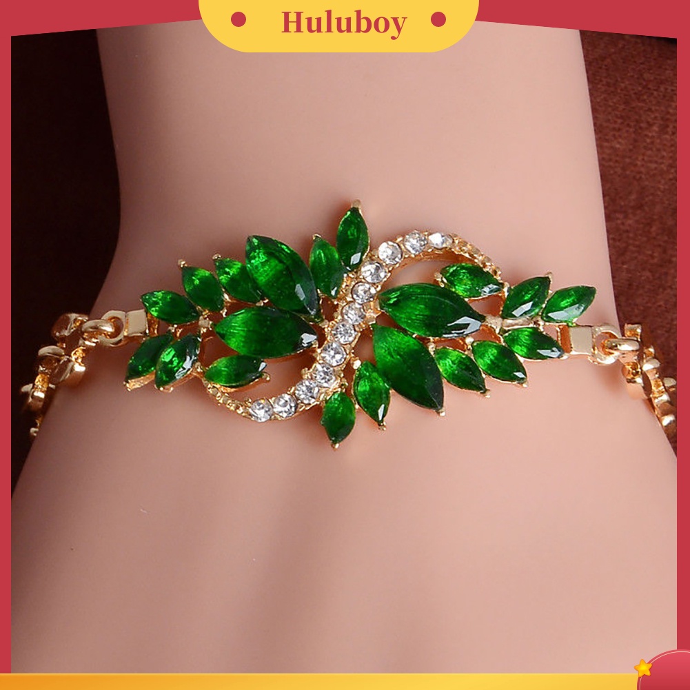{Ready Stock} Fashion Wanita Hias Berlian Imitasi Merak Halus Gelang Bangle Perhiasan