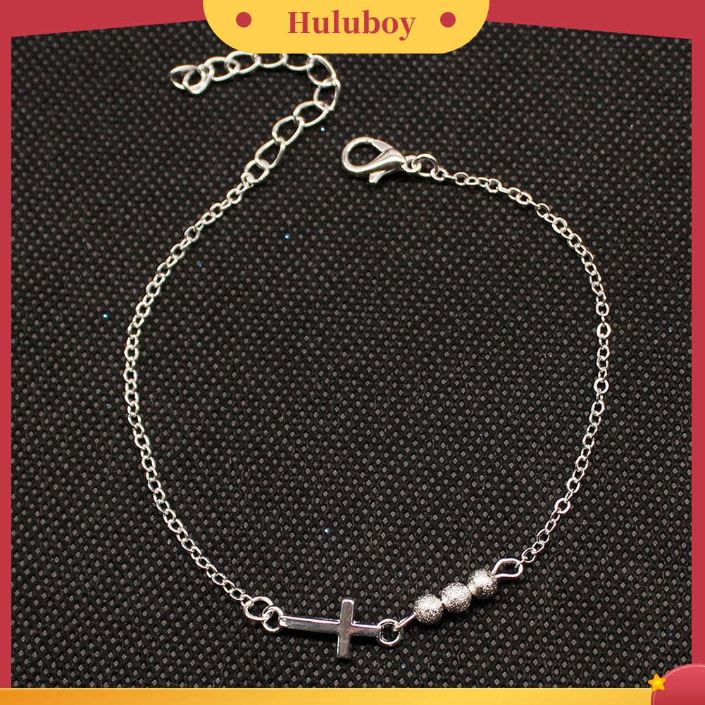 {Ready Stock} Fashion Wanita Manik-Manik Salib Pesona Gelang Rantai Perhiasan Tangan Hadiah Ulang Tahun