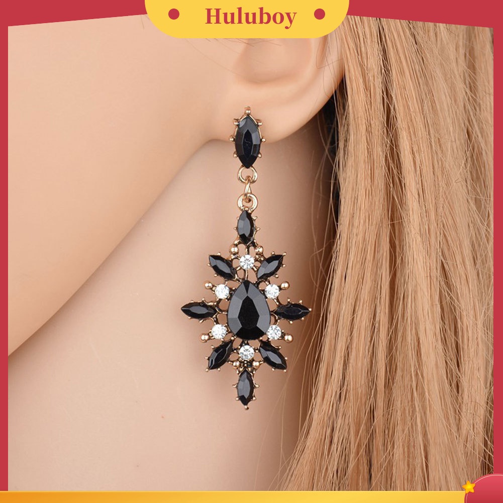 {Ready Stock} Retro Multi Teardrop Menjuntai Drop Earrings Piercing Eardrops Wanita Pesta Perhiasan