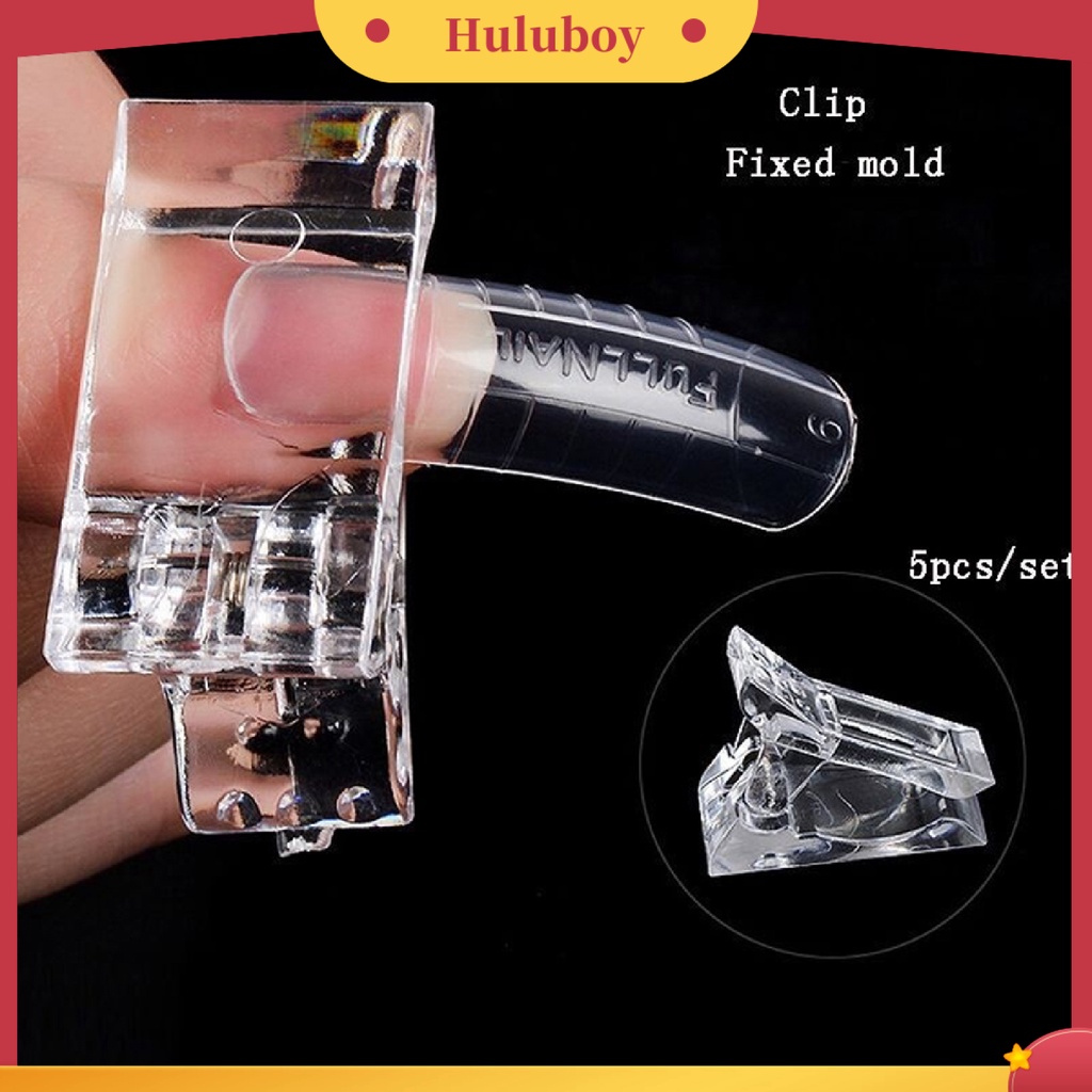 {In Stock} 5Pcs Klip Fix Transparan Gunting Kuku Ekstensi Kuku Imitasi Akrilik Ramah Lingkungan Untuk Wanita