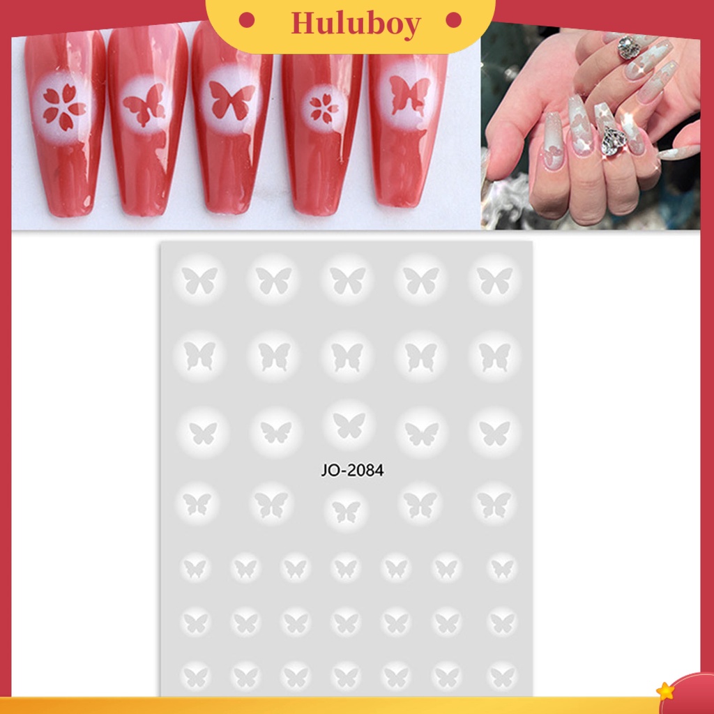 {In Stock} 2Pcs Stiker Kuku Perekat Diri Tahan Air Ramah Lingkungan Kuat Lengket Mudah Diterapkan Bow-knot Butterfly Nail Sticker Manicure Decor Perlengkapan Kuku