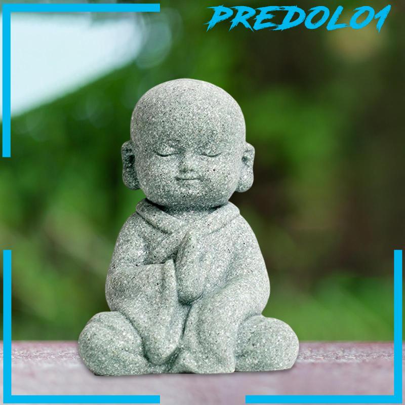 [Predolo1] Figura Monk Patung Buddha Hias Halus Untuk Dekorasi Rumah Desktop