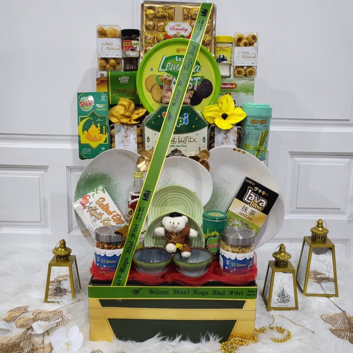 

Paket Dekorasi Lebaran Idul Fitri Hampers Parcel Hadiah Kue Kering 048 - A