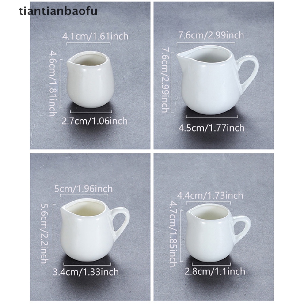 [tiantianbaofu] 1pc Dispenser Saus Keramik Pitcher Kopi Salad Dressing Cup Server Butik