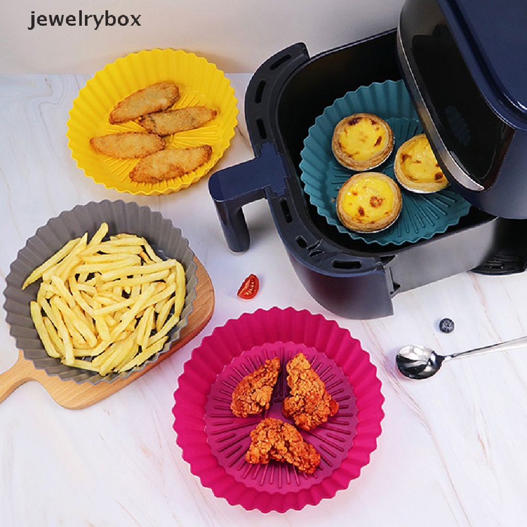 [jewelrybox] 20 cm Air Fryer Silicone Pot Air Fryer Basket Liner Anti Lengket Oven Baking Tray Butik