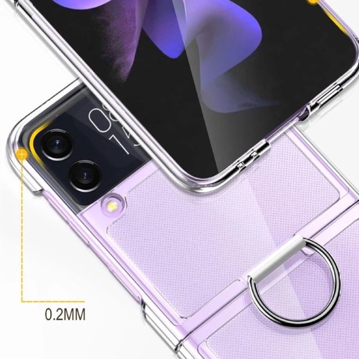 transparent shell with ring For Samsung Galaxy Z Flip 4 flip4