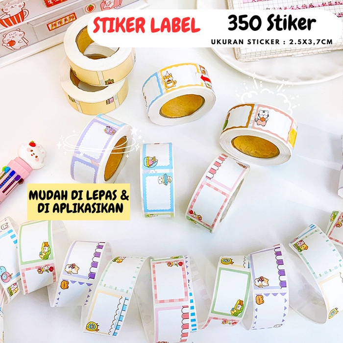 Sticker Label Nama Buku Anak Sekolah Stiker Tag Toples Amplop ST0027