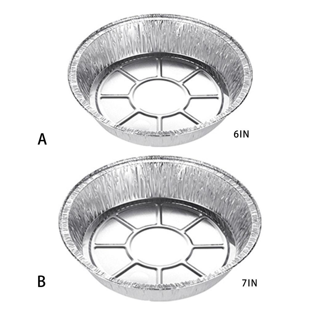 50pcs Air Fryer Sekali Pakai Timah Aluminium Foil Tray Pan Alat Dapur 7inch Basket Steaming Basket Liner BBQ Baking