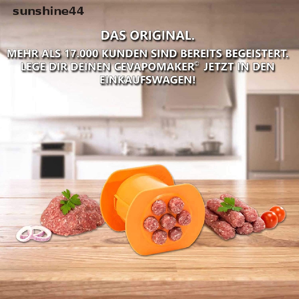 Sunshine Alat Pembuat Hot Dog Manual Dapur DIY Gadget Meat Strip Squeezer Pasta Bakso Sosis Stuffer Filler Cevapcici Press Maker Machine ID