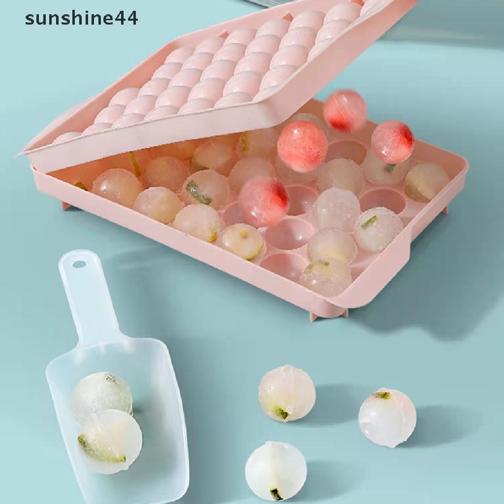 Sunshine Cetakan Ice Boll Hoki PP Frozen Whiskey Ball Popsicle Ice Cube Tray Box Lollipop Membuat Hadiah Alat Dapur Aksesoris ID