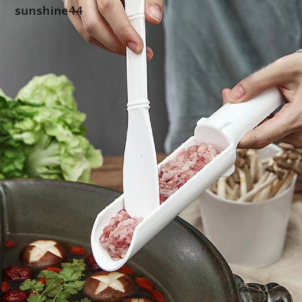 Sunshine 2Set Alat Pembuat Bakso Plastik Set Ikan Goreng Beaf Meat Making Balls Cetakan Sendok Meat Tools Gadget Dapur Aksesoris Masak ID