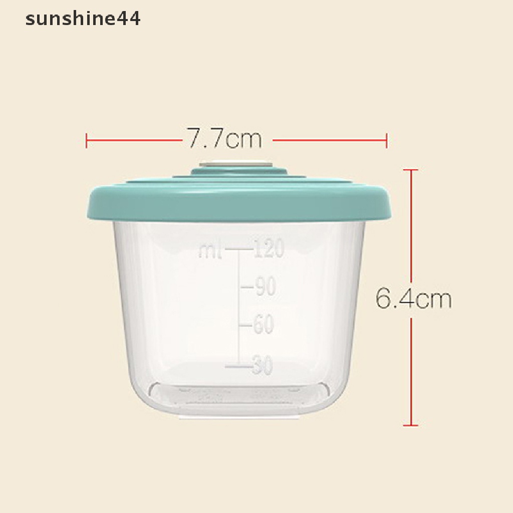 Sunshine 120ml Dispensing Crisper Box Tebal Sealed Food Box Kotak Penyimpanan Makanan Bayi ID